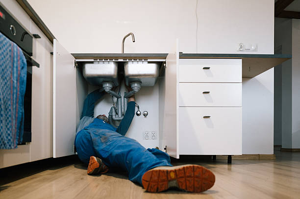 Professional Plumbing technician working in Hampton, VA